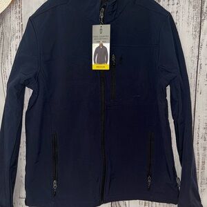 NWT! FREE COUNTRY MENS SOFTSHELL MEDIUM NAVY FREECYCLE JACKET